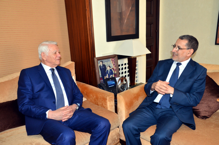 Saâd Eddine El Othmani s’entretient avec le ministre roumain des Affaires étrangères, Teodor Melescanu.jpg