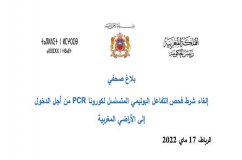 إلغاء شرط فحص التفاعل البوليمي المتسلسل لكورونا  PCR من أجل الدخول إلى الأراضي المغربية