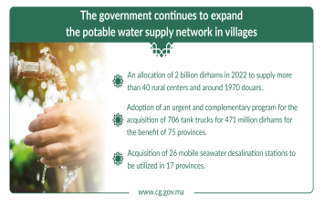 The government continues to expand the potable water supply network in villages